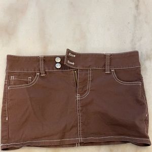 H&M brown mini skirt size 6